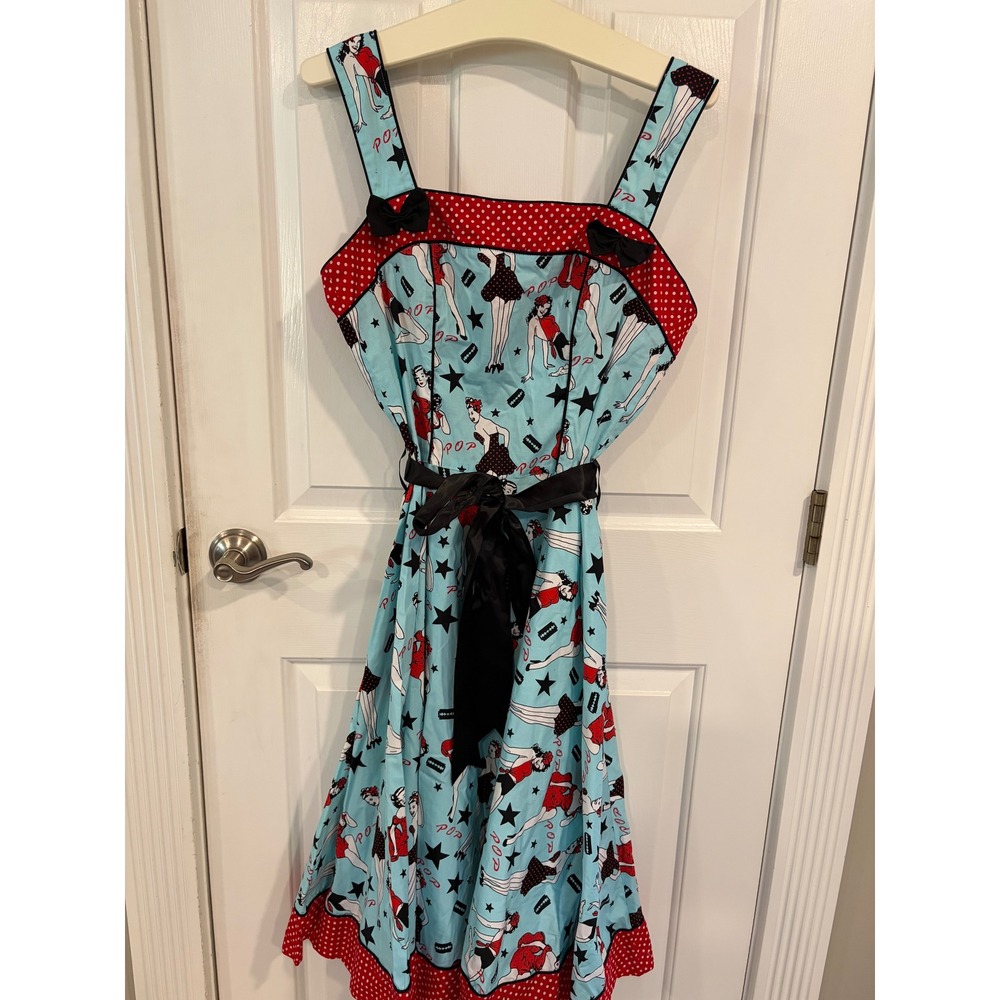 Hell Bunny Size Large Dixie Dress Pin Up Girl 50s Surfabilly Rockabilly